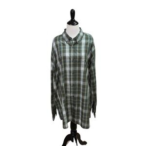 Lee Men's Size XXL Casual Button Down Shirt Long Sleeves Plaid NWT Hunter Green